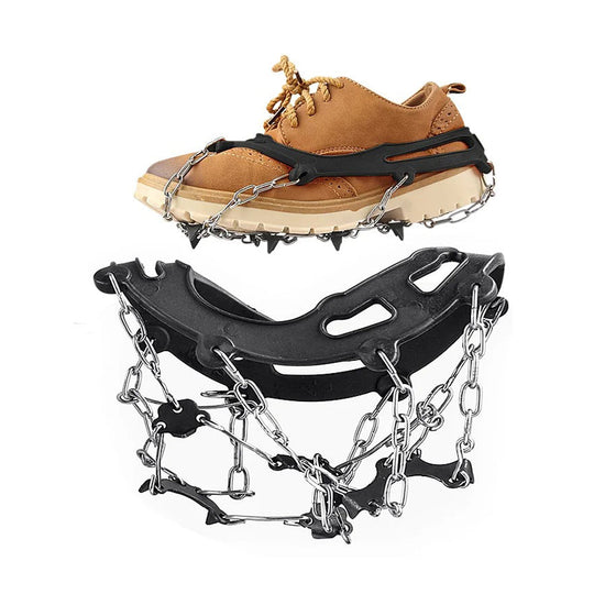 Antidérapants pour Chaussures avec Chaîne et 16 Pointes en Acier 0