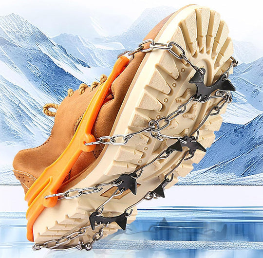 Antidérapants pour Chaussures avec Chaîne et 16 Pointes en Acier 2