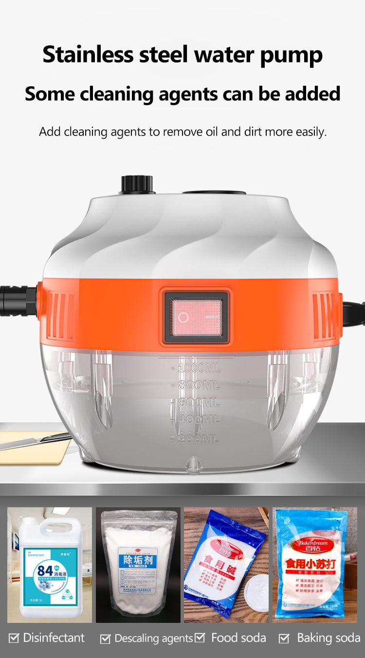 Appareil Nettoyeur Vapeur Haute Pression 2800W Compact pour Cuisine et Voiture 7