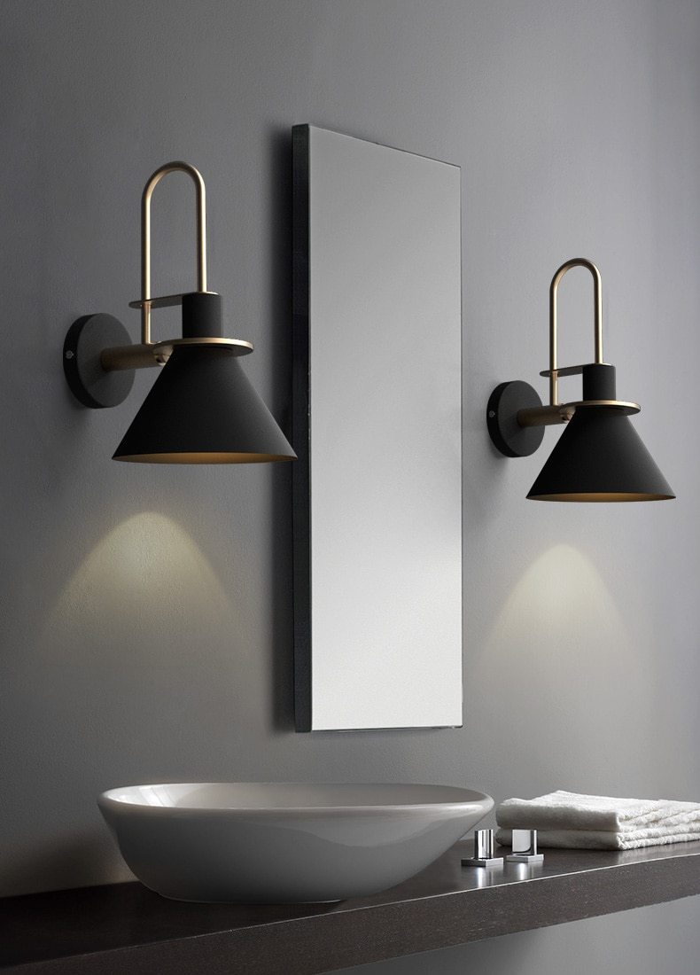 Applique Murale Design Moderne avec Accents Dorés pour Salle de Bain ou Chambre 2