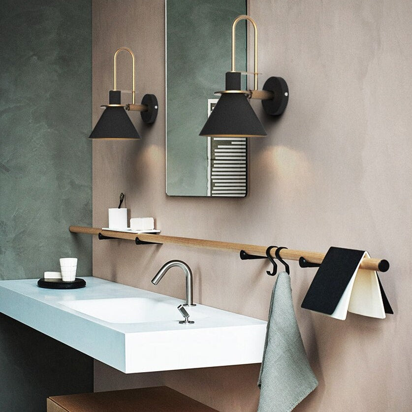 Applique Murale Design Moderne avec Accents Dorés pour Salle de Bain ou Chambre 4