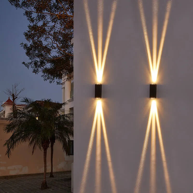 Applique Murale Extérieure LED Rectangulaire Design Moderne pour Terrasse et Jardin 12