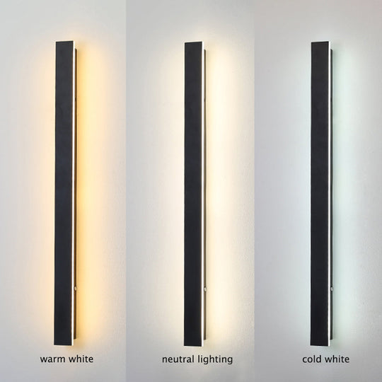 Applique Murale LED Moderne en Métal Noir 6