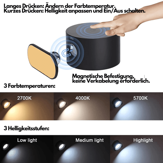 Applique Murale LED Rechargeable Orientable Design Moderne pour Chambre et Salon 6