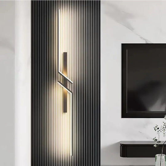Applique Murale Moderne Noire LED 2