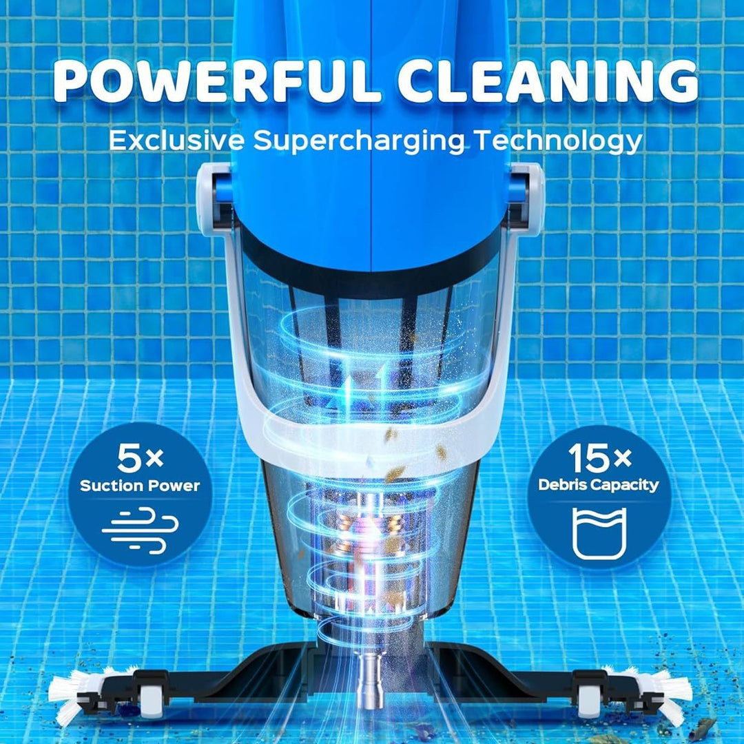 Aspirateur Robot Piscine Sans Fil Avec Aspiration Cyclonique Et Grande Capacité 0