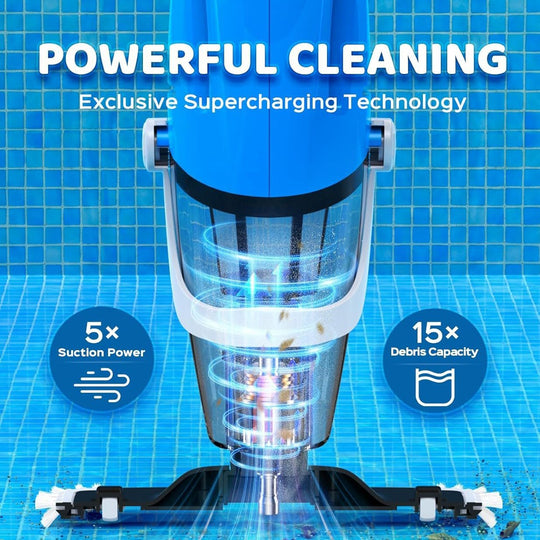 Aspirateur Robot Piscine Sans Fil Avec Aspiration Cyclonique Et Grande Capacité 0