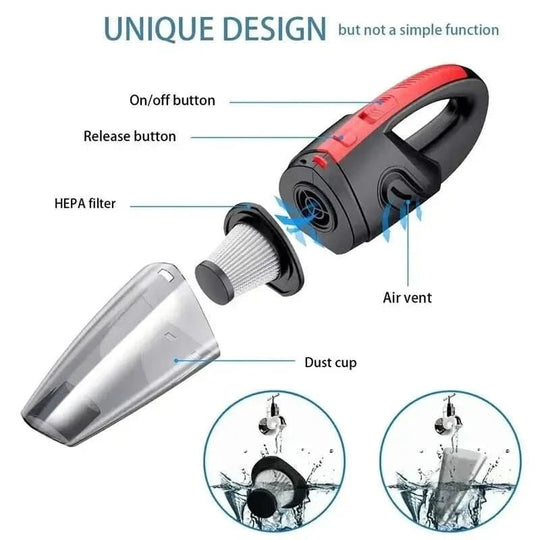 Aspirateur à Main Puissant Sans Fil Cyclonique Portable 3