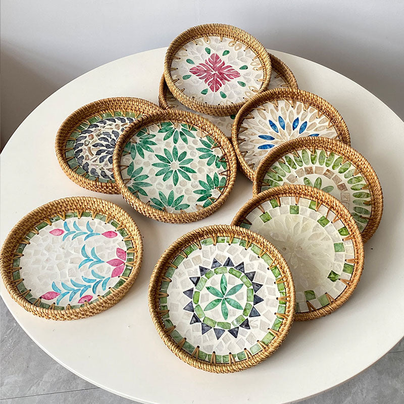 Assiette de Service Ronde en Mosaïque pour Femme 1