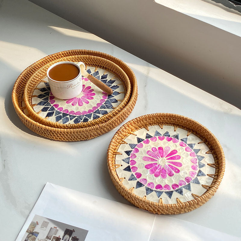 Assiette de Service Ronde en Mosaïque pour Femme 2