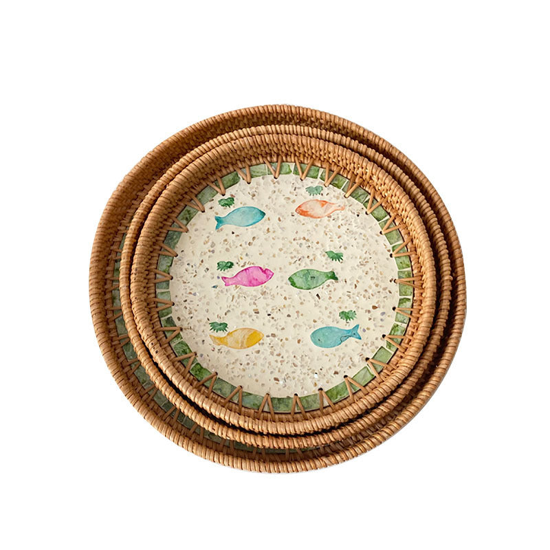 Assiette de Service Ronde en Mosaïque pour Femme 5