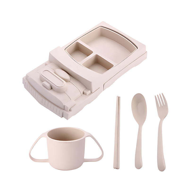 Assiette pour Enfants en Forme de Voiture Amusante avec Compartiments Séparés 11