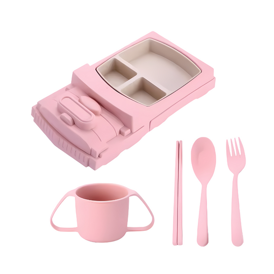 Assiette pour Enfants en Forme de Voiture Amusante avec Compartiments Séparés 14