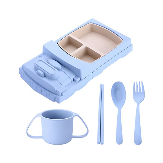 Assiette pour Enfants en Forme de Voiture Amusante avec Compartiments Séparés 15