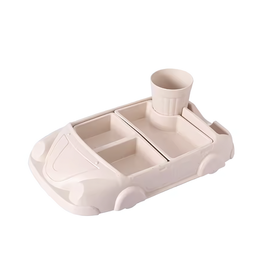 Assiette pour Enfants en Forme de Voiture Amusante avec Compartiments Séparés 20