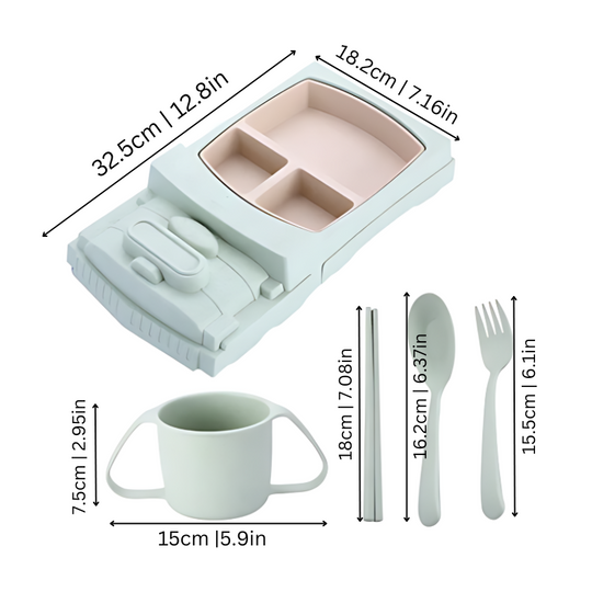 Assiette pour Enfants en Forme de Voiture Amusante avec Compartiments Séparés 5
