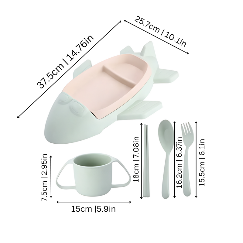Assiette pour Enfants en Forme de Voiture Amusante avec Compartiments Séparés 6