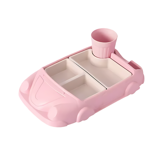 Assiette pour Enfants en Forme de Voiture Amusante avec Compartiments Séparés 8