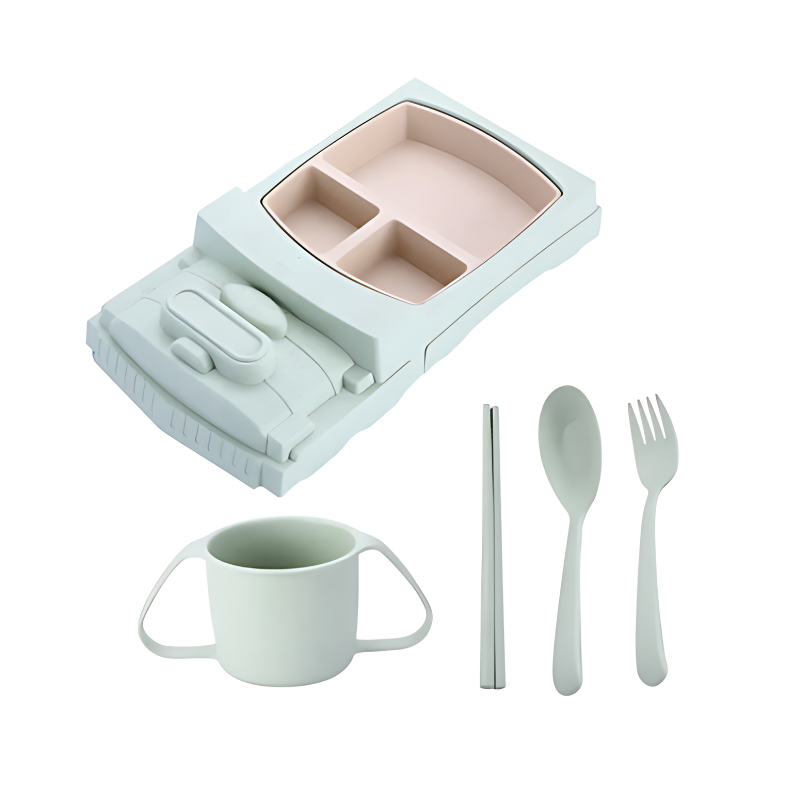 Assiette pour Enfants en Forme de Voiture Amusante avec Compartiments Séparés 9