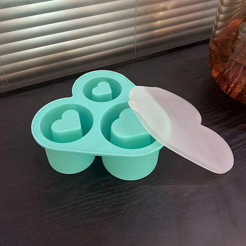 Bac à Glaçons Silicone Pratique avec Couvercle Amovible 1