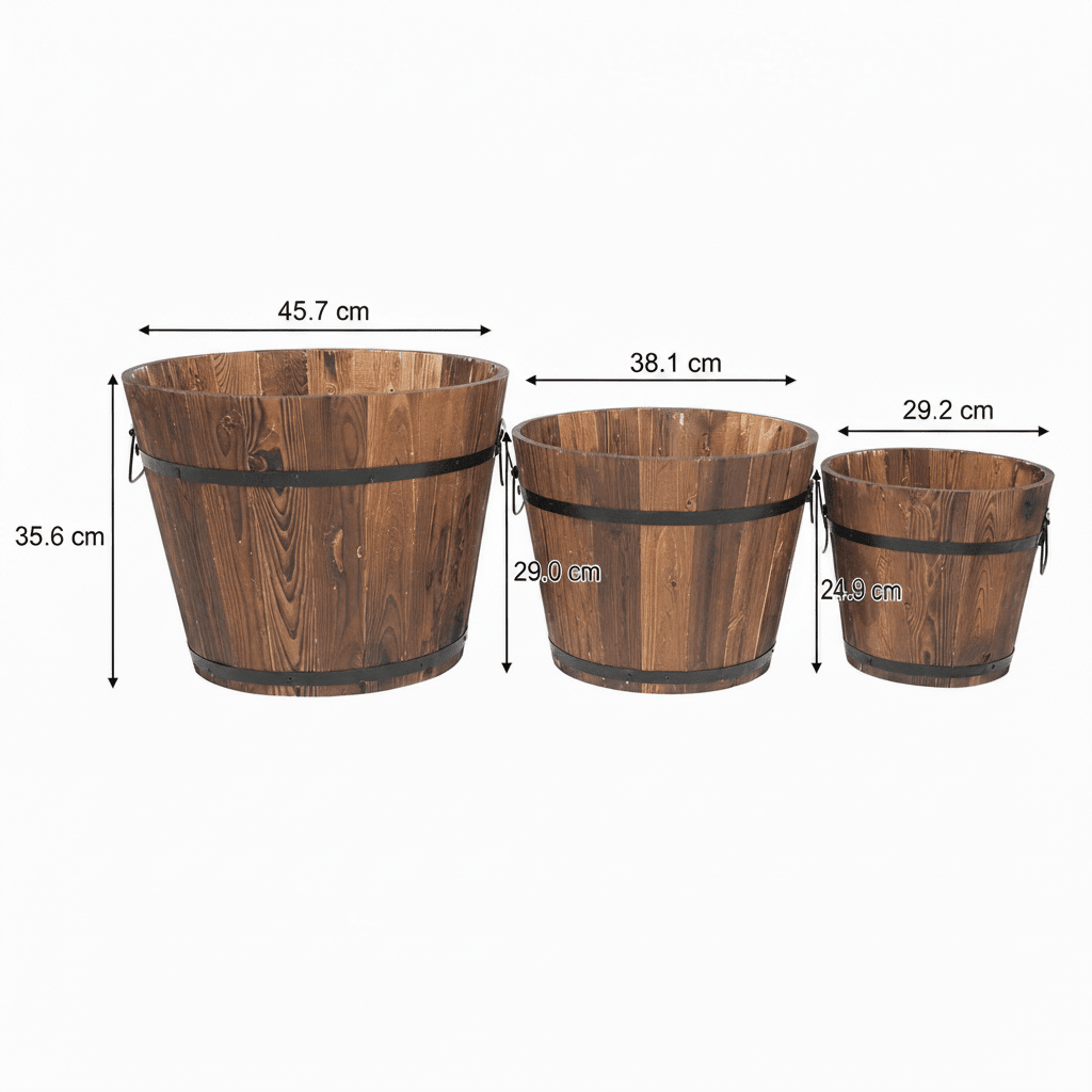 Bacs à Plantes en Bois pour Intérieur et Extérieur 4
