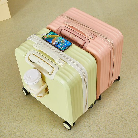 Bagage Cabine Compact Unisexe à Coque Rigide avec Roues Multidirectionnelles 3