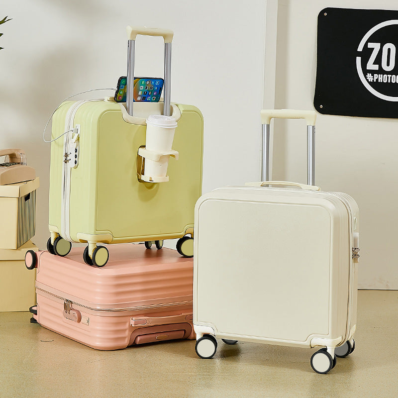 Bagage Cabine Compact Unisexe à Coque Rigide avec Roues Multidirectionnelles 4