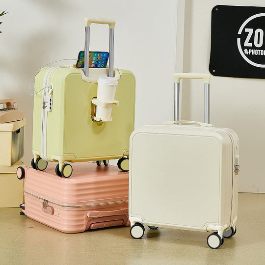 Bagage Cabine Compact Unisexe à Coque Rigide avec Roues Multidirectionnelles 4