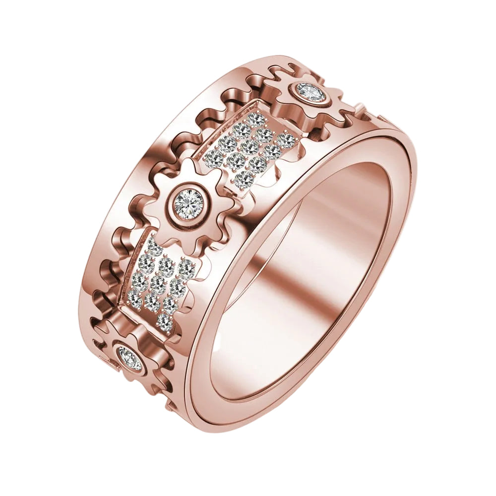 Bague Femme Design Rotatif Moderne 0
