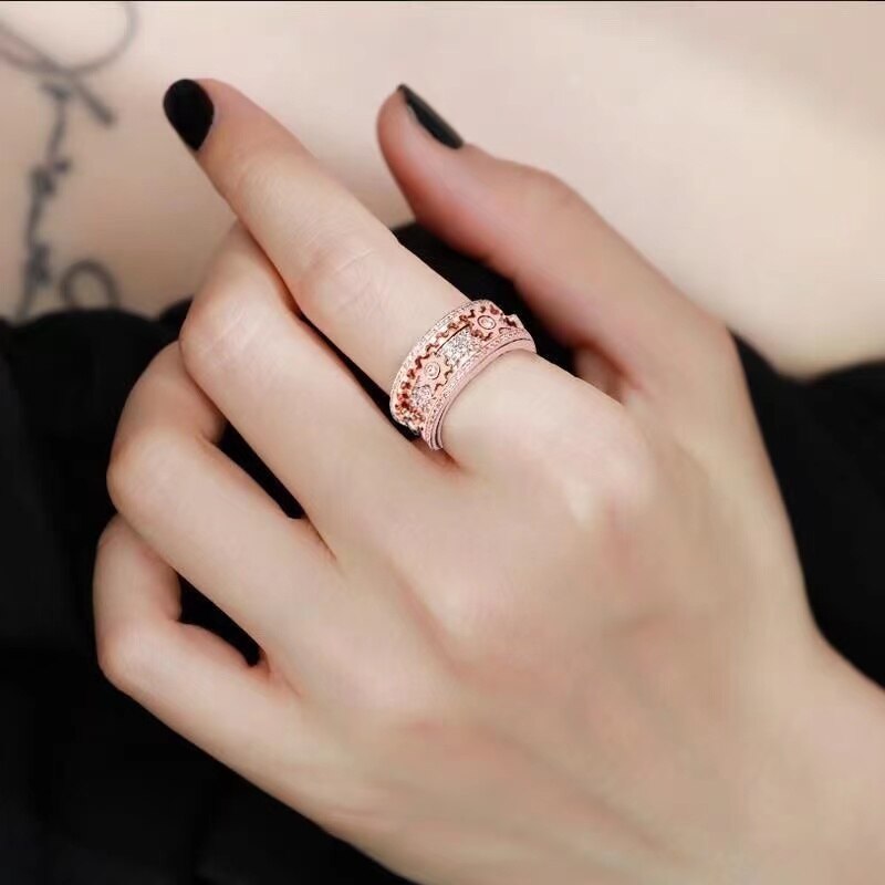 Bague Femme Design Rotatif Moderne 7