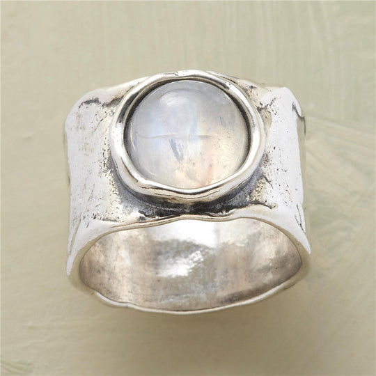 Bague en Argent avec Pierre de Lune 0