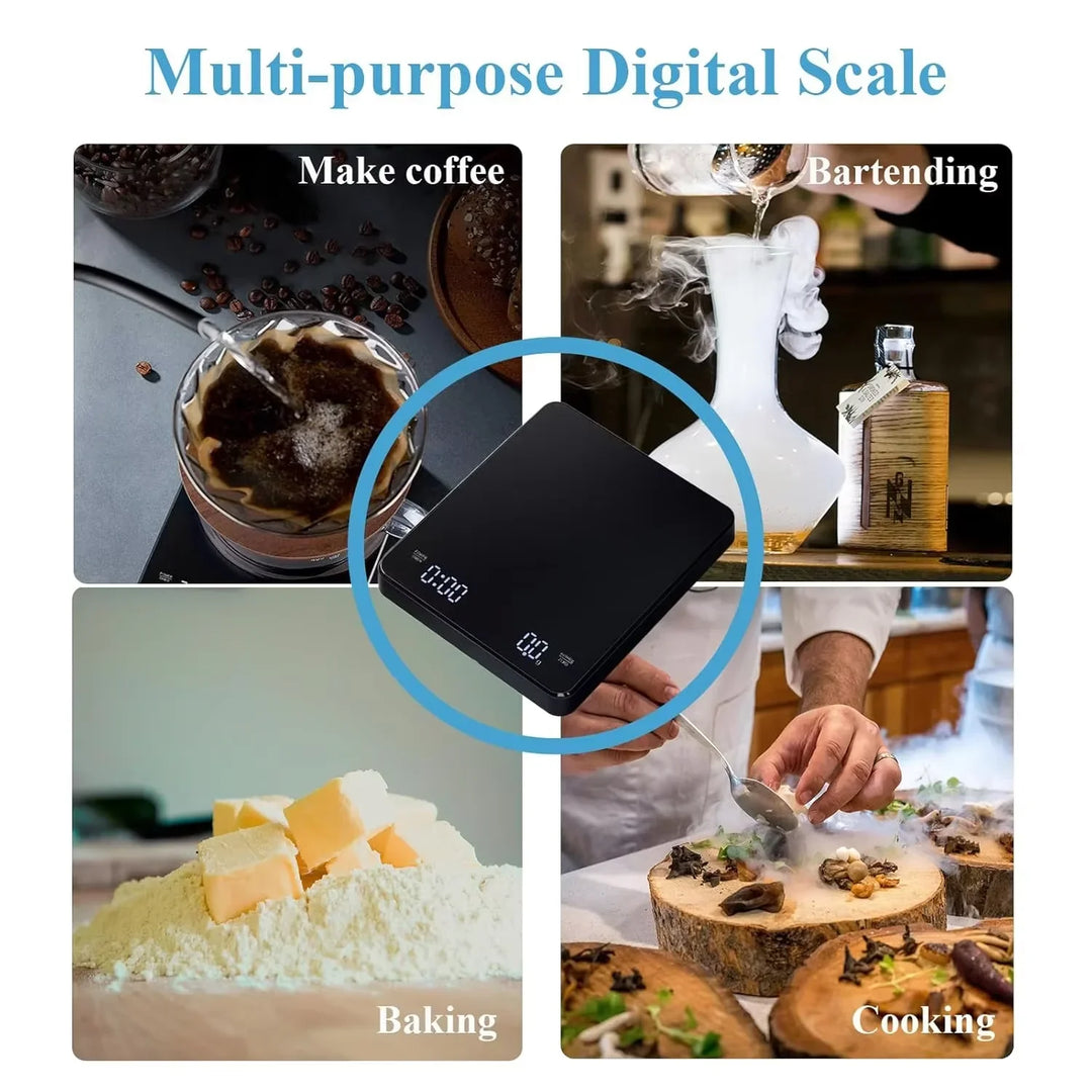 Balance à Café Numérique avec Minuterie et Écran LED 2