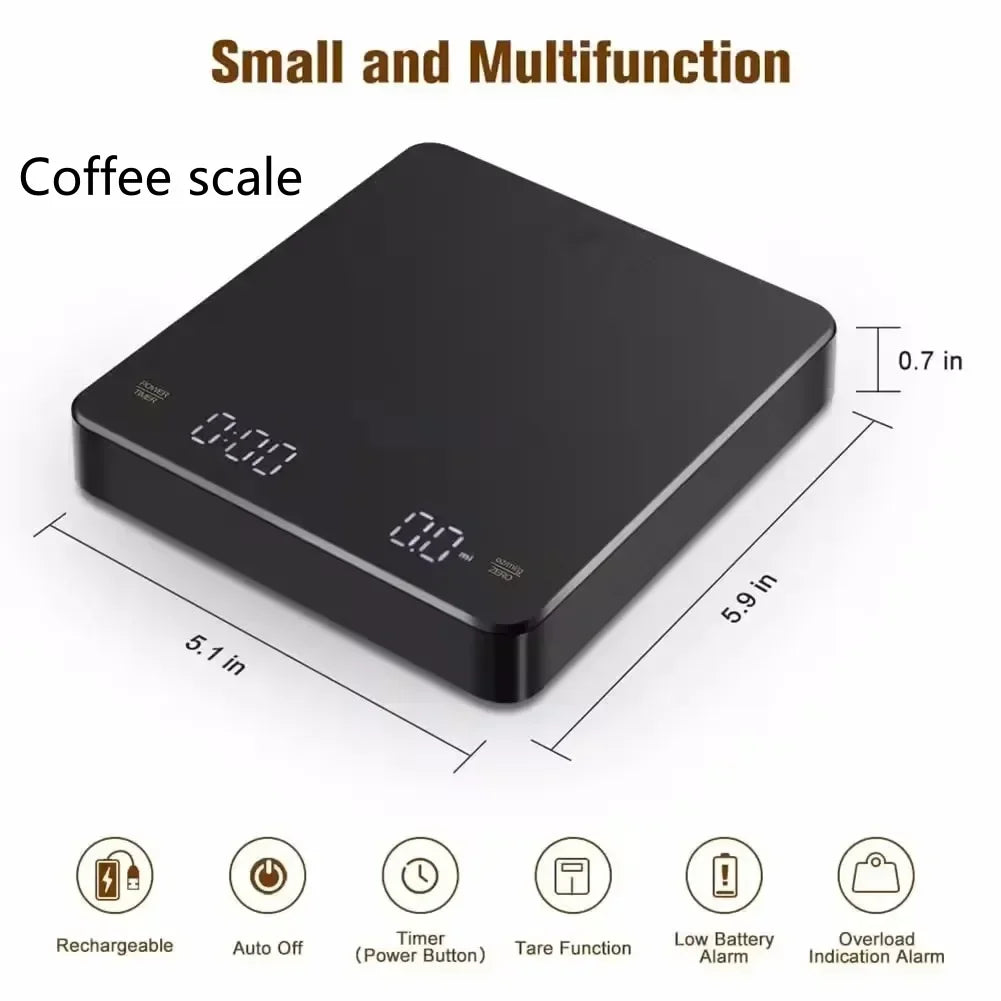 Balance à Café Numérique avec Minuterie et Écran LED 4