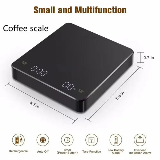 Balance à Café Numérique avec Minuterie et Écran LED 4