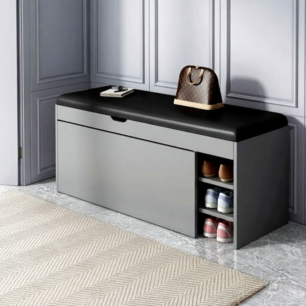 Banc Meuble à Chaussures 3 en 1 Pliable pour Couloir 2