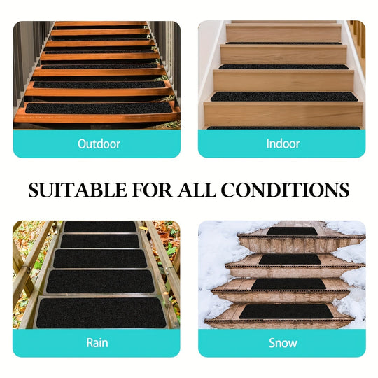 Bandes Antidérapantes pour Escalier - Pack de 10, Adhérence Maximale, Utilisation Intérieure et Extérieure 3
