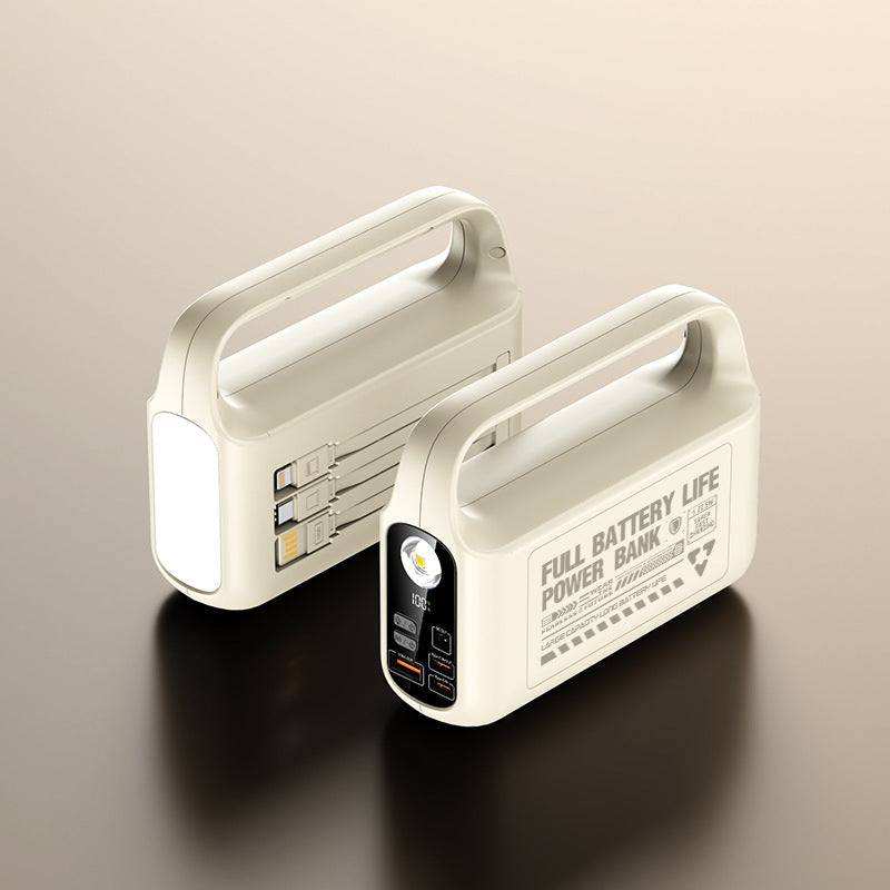 Banque d'alimentation portable multifonction avec lumière LED et charge rapide pour femme 0