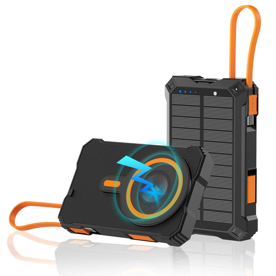Banque d'alimentation solaire portable avec chargeur sans fil 1