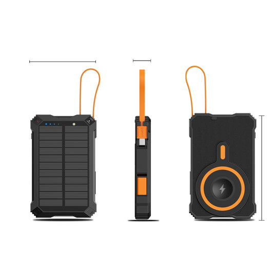 Banque d'alimentation solaire portable avec chargeur sans fil 2