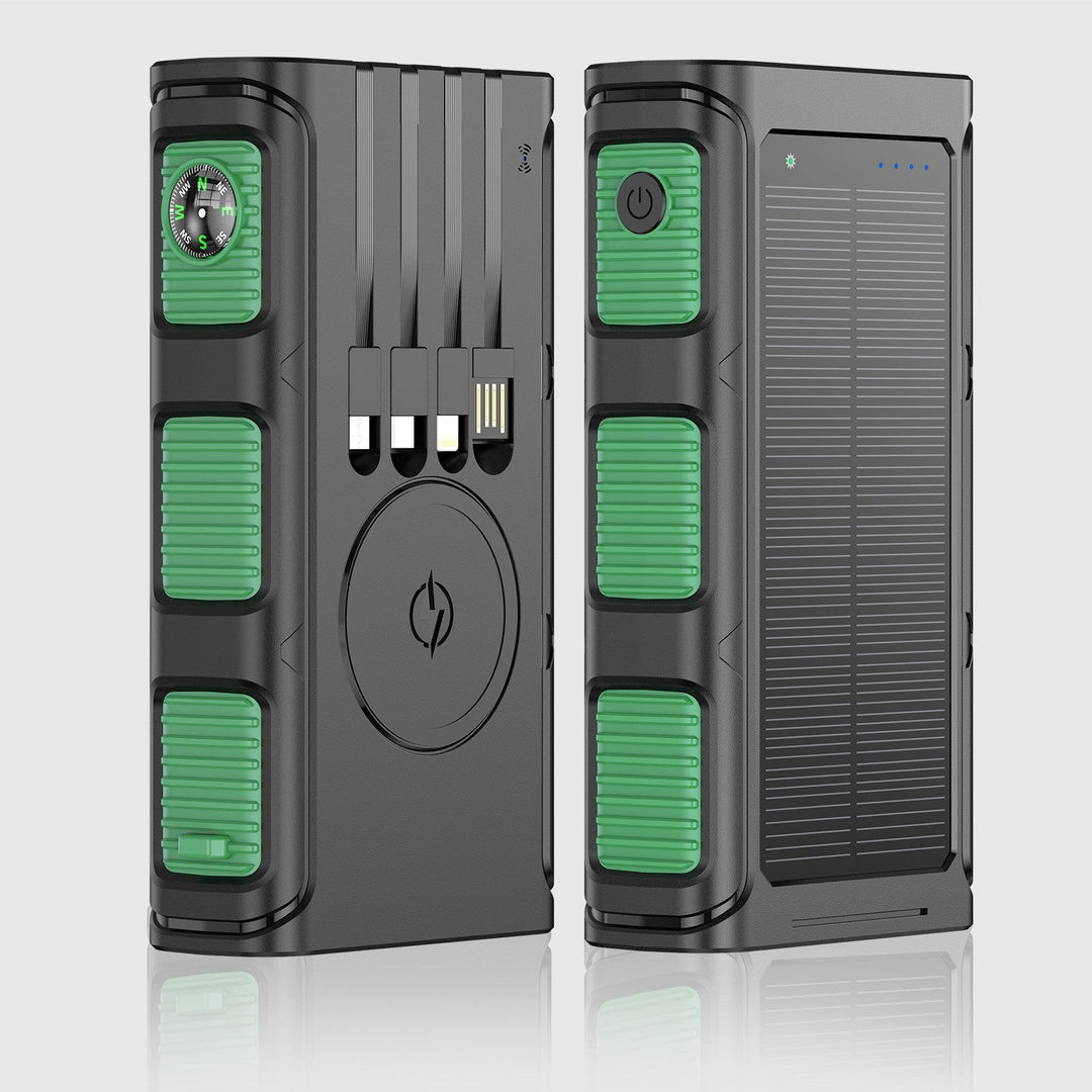 Banque d'énergie solaire multifonction pour homme avec boussole et charge rapide 4
