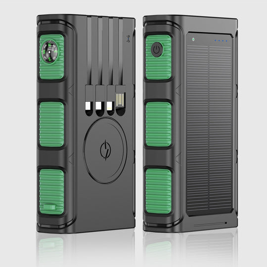 Banque d'énergie solaire multifonction pour homme avec boussole et charge rapide 4