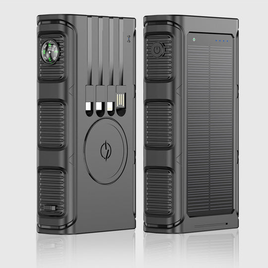 Banque d'énergie solaire multifonction pour homme avec boussole et charge rapide 5