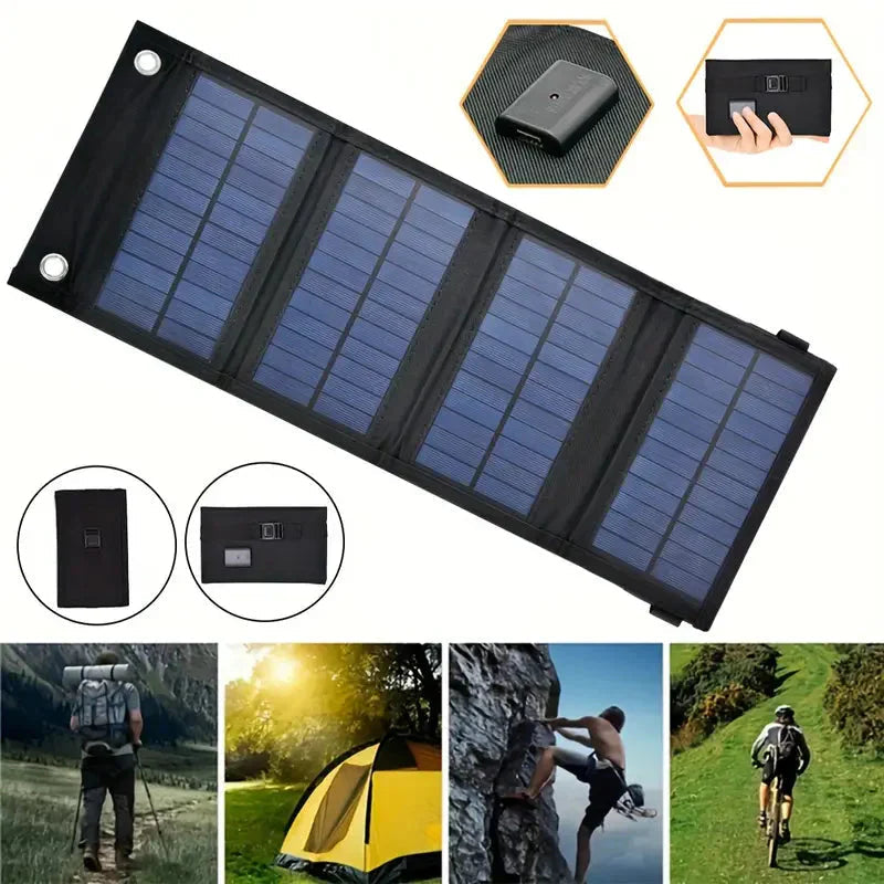 Banque d'énergie solaire pliable pour aventures en plein air 2