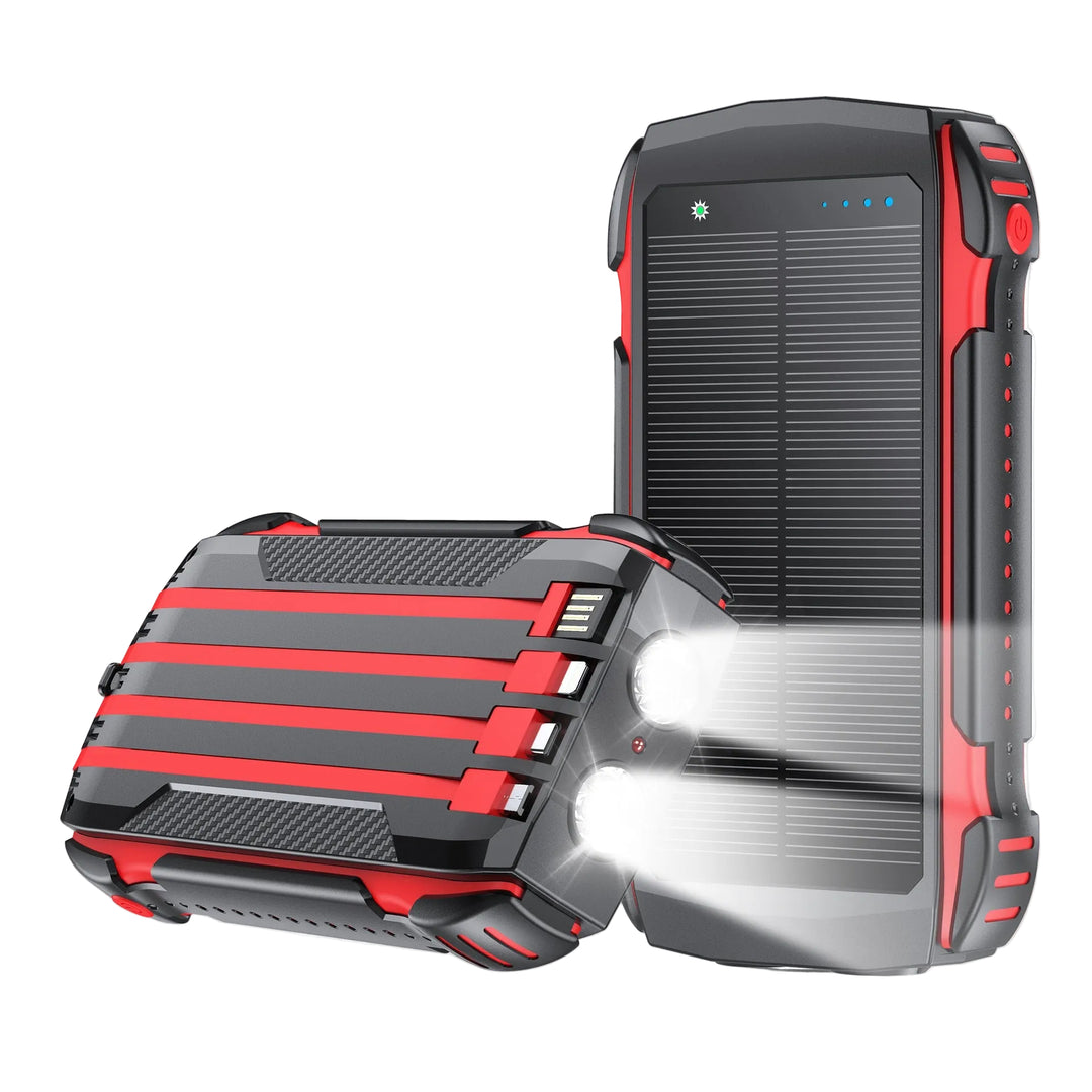 Banque d'énergie solaire portable avec éclairage LED intégré pour activités extérieures 0