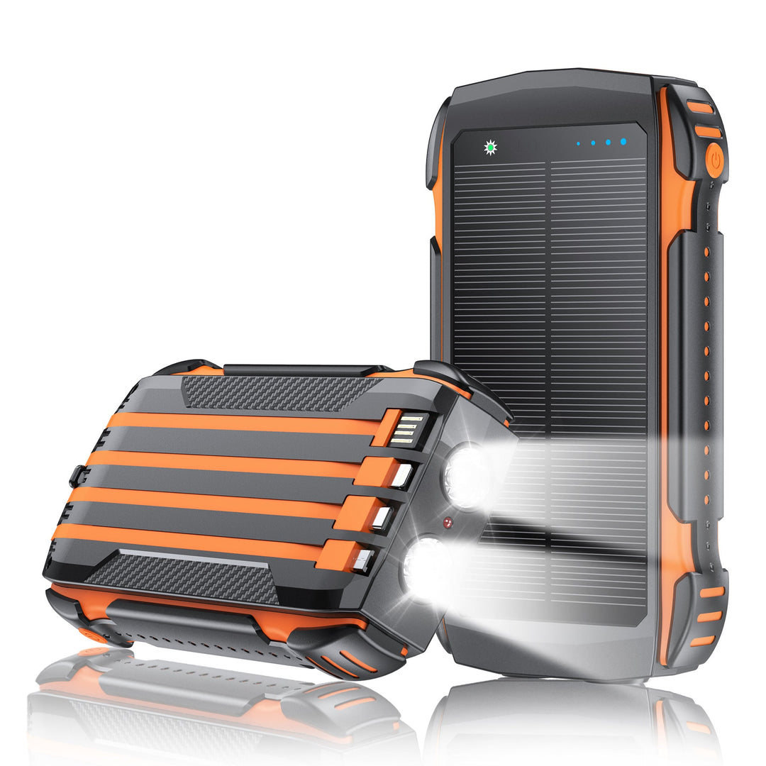 Banque d'énergie solaire portable avec éclairage LED intégré pour activités extérieures 1