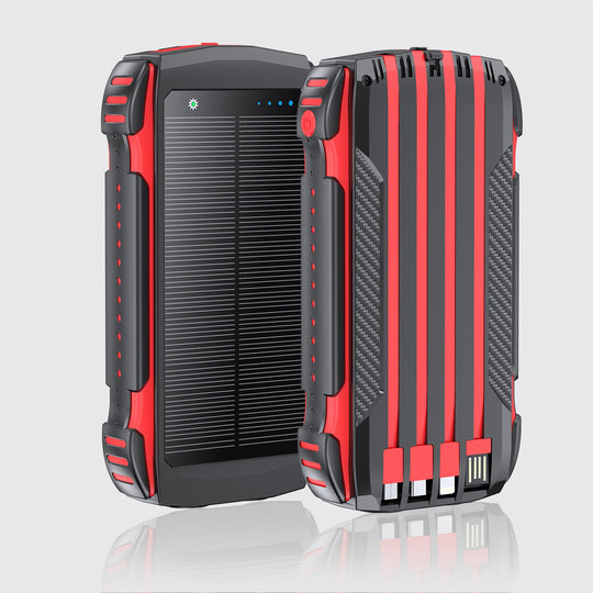 Banque d'énergie solaire portable avec éclairage LED intégré pour activités extérieures 2
