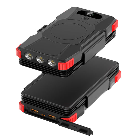 Banque d'énergie solaire portable avec éclairage LED intégré pour hommes et femmes 0