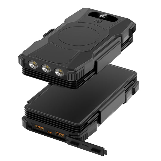 Banque d'énergie solaire portable avec éclairage LED intégré pour hommes et femmes 6