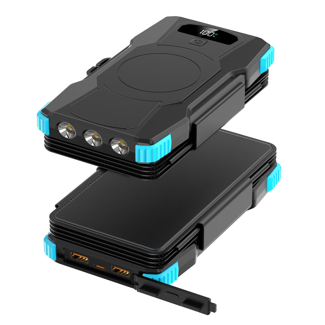 Banque d'énergie solaire portable avec éclairage LED intégré pour hommes et femmes 7