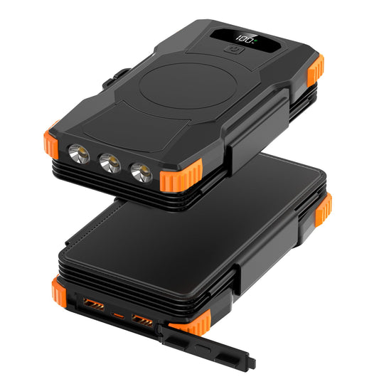 Banque d'énergie solaire portable avec éclairage LED intégré pour hommes et femmes 8
